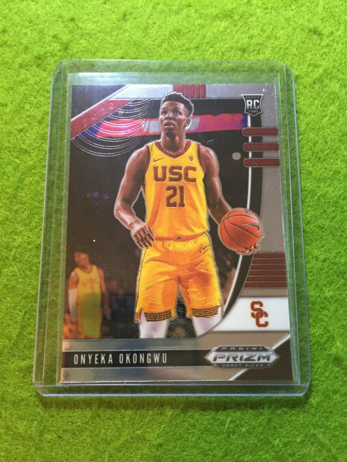 ONYEKA OKONGWU PRIZM ROOKIE CARD JERSEY #21 USC RC HAWKS 2020 Panini Prizm Draft