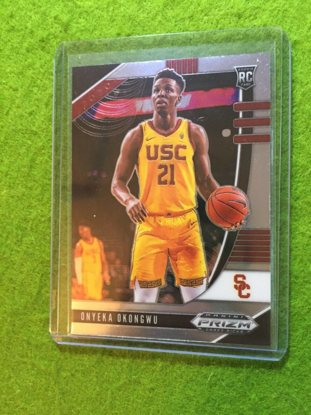 ONYEKA OKONGWU PRIZM ROOKIE CARD JERSEY #21 USC RC HAWKS 2020 Panini Prizm Draft