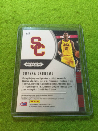 ONYEKA OKONGWU PRIZM ROOKIE CARD JERSEY #21 USC RC HAWKS 2020 Panini Prizm Draft