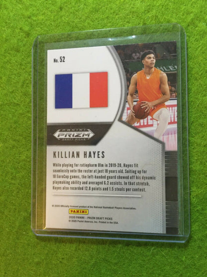 KILLIAN HAYES PRIZM ROOKIE CARD JERSEY #3 FRANCE RC DETROIT PISTONS - 2020 Prizm