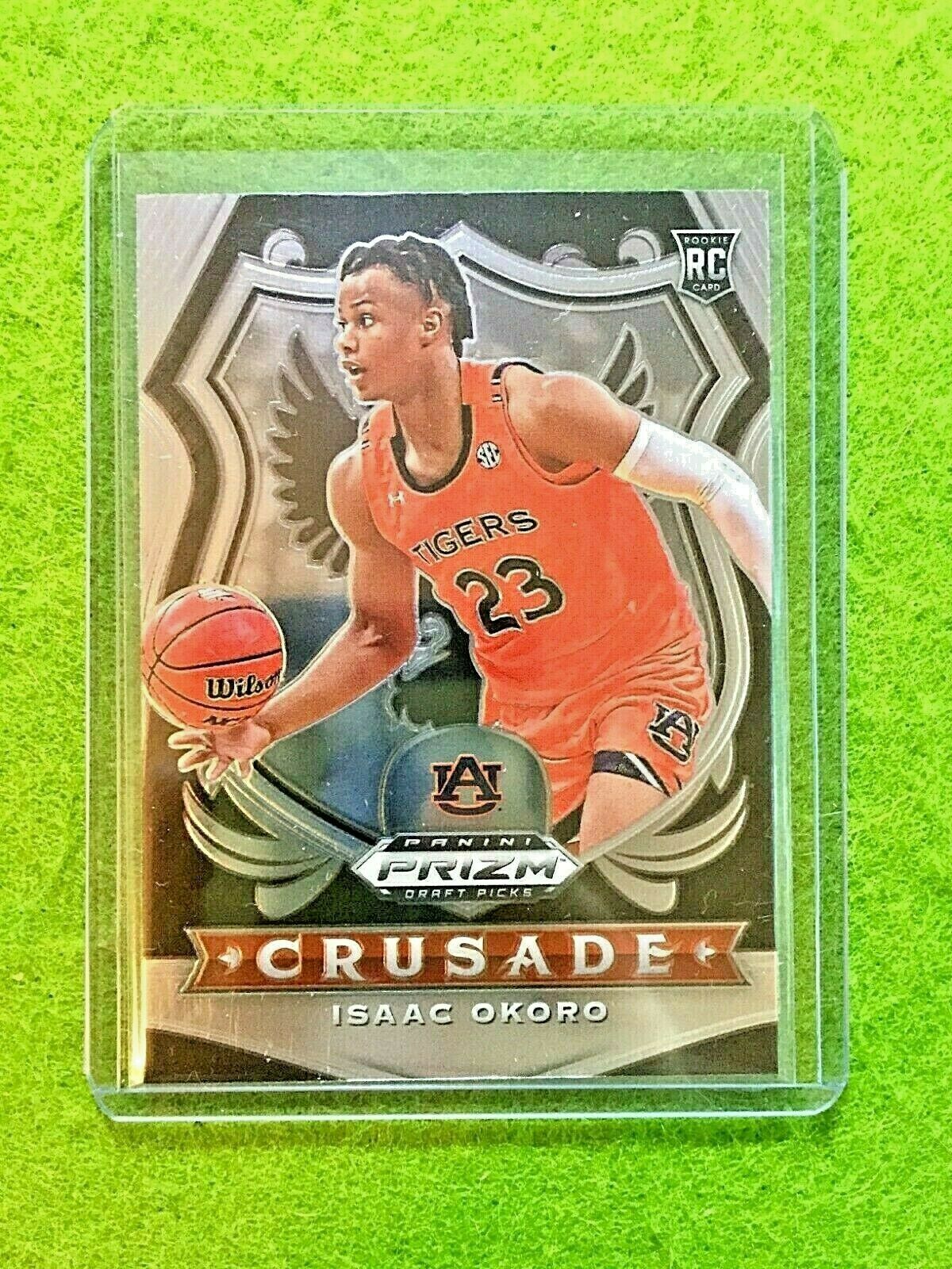 ISAAC OKORO PRIZM CRUSADE ROOKIE CARD JERSEY #23 AUBURN RC CAVALIERS 2020 Prizm