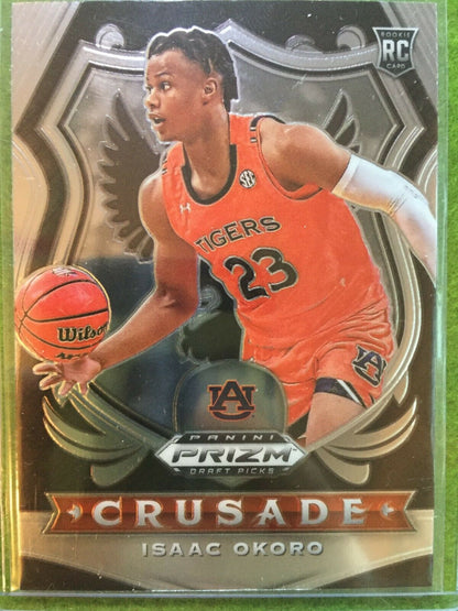 ISAAC OKORO PRIZM CRUSADE ROOKIE CARD JERSEY #23 AUBURN RC CAVALIERS 2020 Prizm