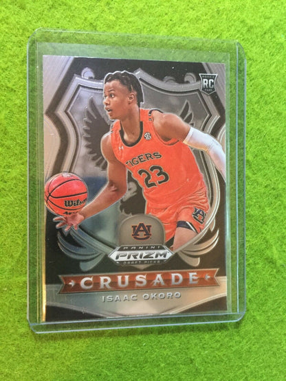 ISAAC OKORO PRIZM CRUSADE ROOKIE CARD JERSEY #23 AUBURN RC CAVALIERS 2020 Prizm