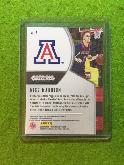 NICO MANNION PRIZM ROOKIE CARD JERSEY #1 ARIZONA RC WARRIORS - 2020 Panini Prizm