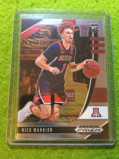 NICO MANNION PRIZM ROOKIE CARD JERSEY #1 ARIZONA RC WARRIORS - 2020 Panini Prizm