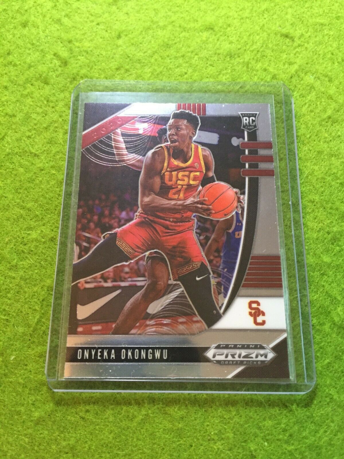 ONYEKA OKONGWU PRIZM ROOKIE CARD JERSEY #21 USC RC ATLANTA HAWKS - 2020 Prizm DP