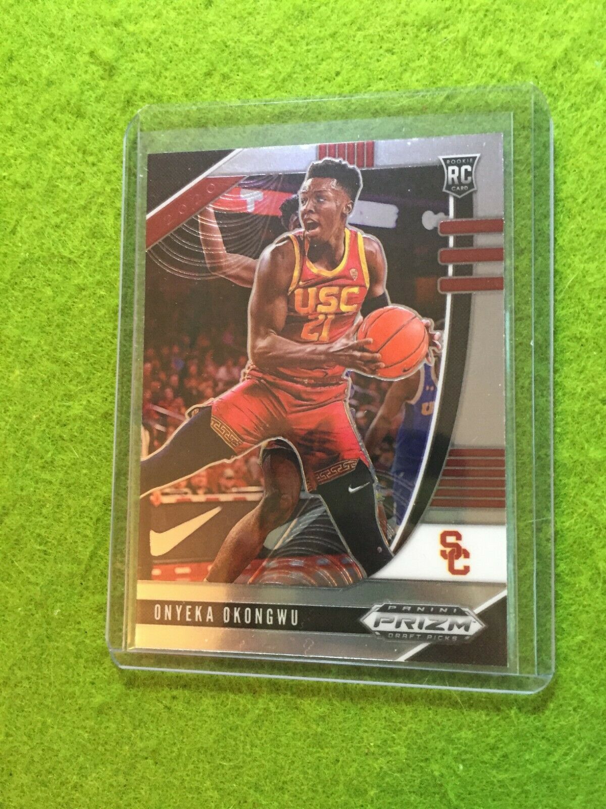 ONYEKA OKONGWU PRIZM ROOKIE CARD JERSEY #21 USC RC ATLANTA HAWKS - 2020 Prizm DP