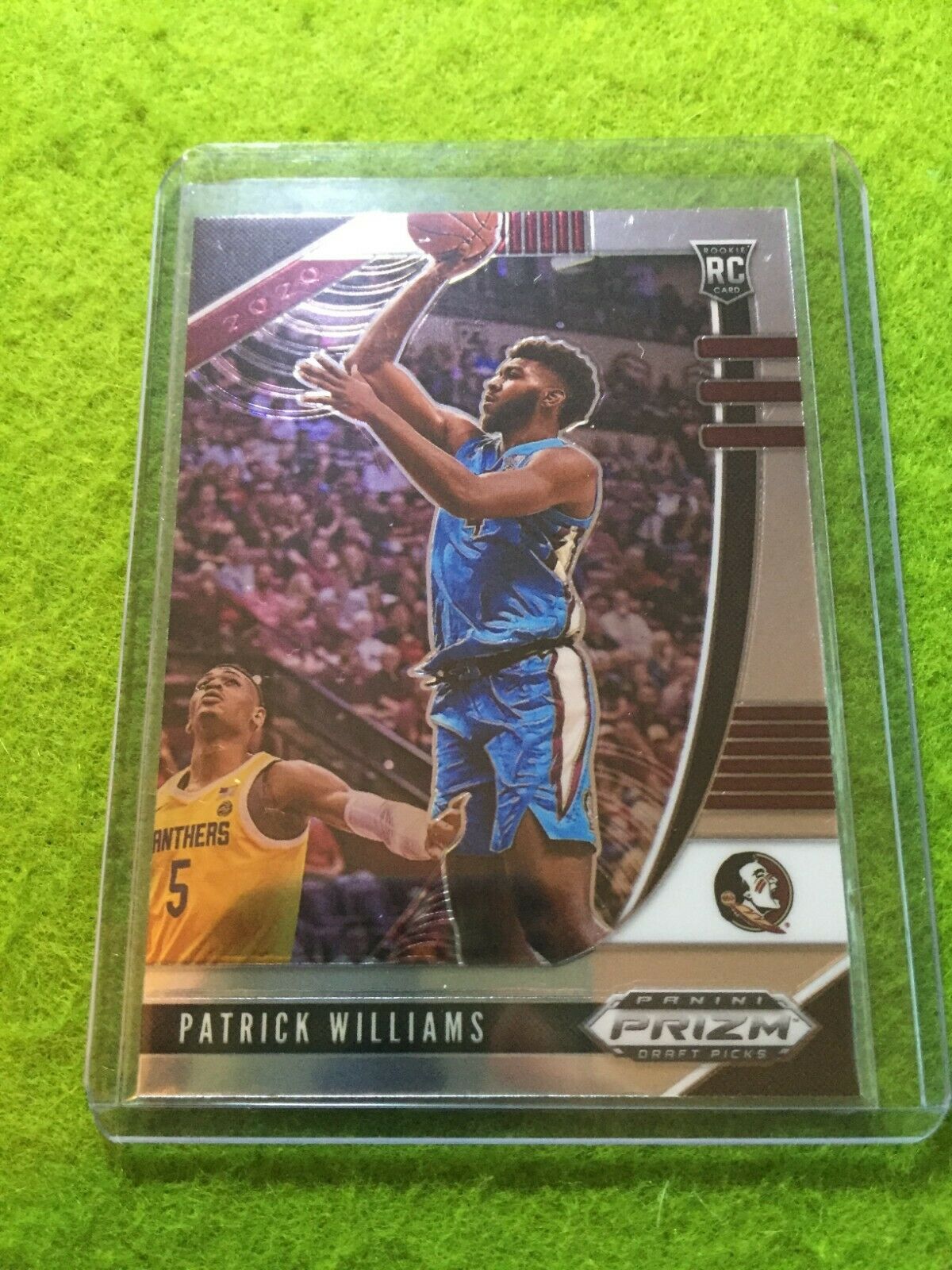 PATRICK WILLIAMS PRIZM ROOKIE CARD JERSEY #4 FLORIDA STATE RC BULLS 2020 Panini