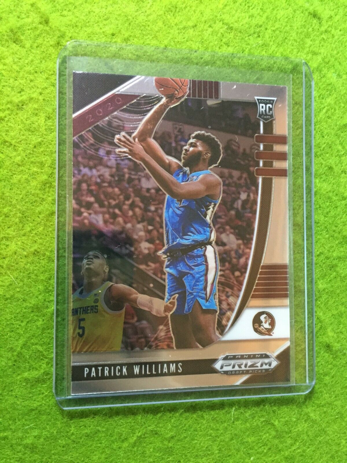 PATRICK WILLIAMS PRIZM ROOKIE CARD JERSEY #4 FLORIDA STATE RC BULLS 2020 Panini