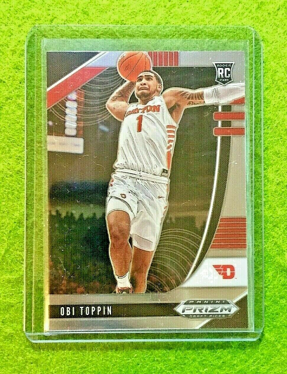 OBI TOPPIN PRIZM ROOKIE CARD JERSEY #1 DAYTON RC NEW YORK KNICKS - 2020 Prizm DP