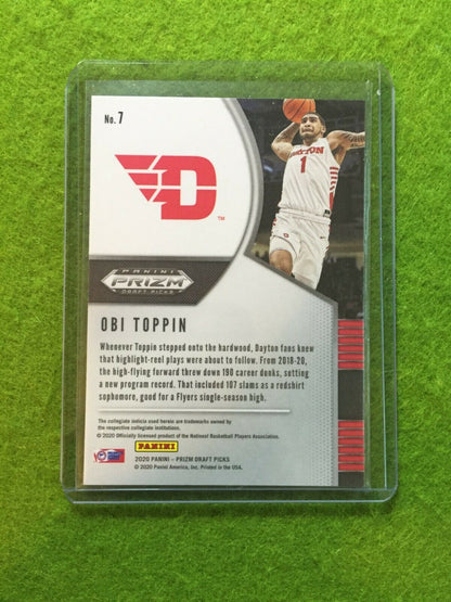 OBI TOPPIN PRIZM ROOKIE CARD JERSEY #1 DAYTON RC NEW YORK KNICKS - 2020 Prizm DP