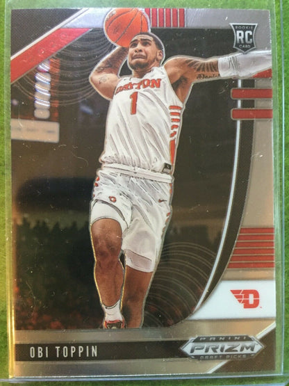 OBI TOPPIN PRIZM ROOKIE CARD JERSEY #1 DAYTON RC NEW YORK KNICKS - 2020 Prizm DP