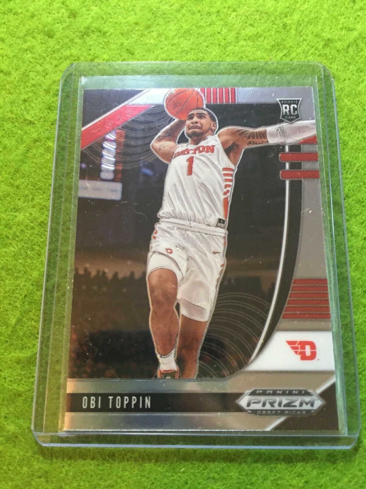 OBI TOPPIN PRIZM ROOKIE CARD JERSEY #1 DAYTON RC NEW YORK KNICKS - 2020 Prizm DP