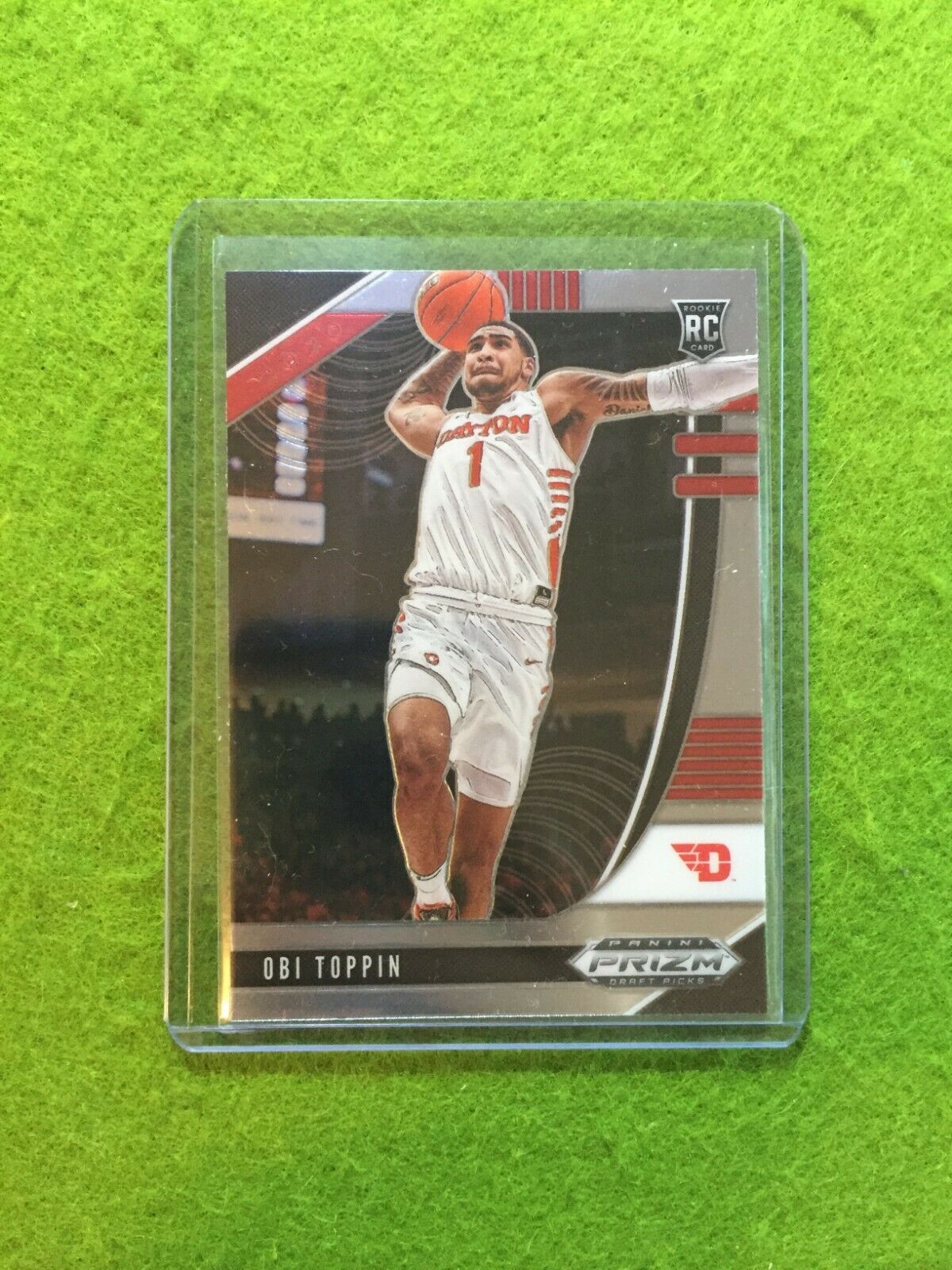 OBI TOPPIN PRIZM ROOKIE CARD JERSEY #1 DAYTON RC NEW YORK KNICKS - 2020 Prizm DP