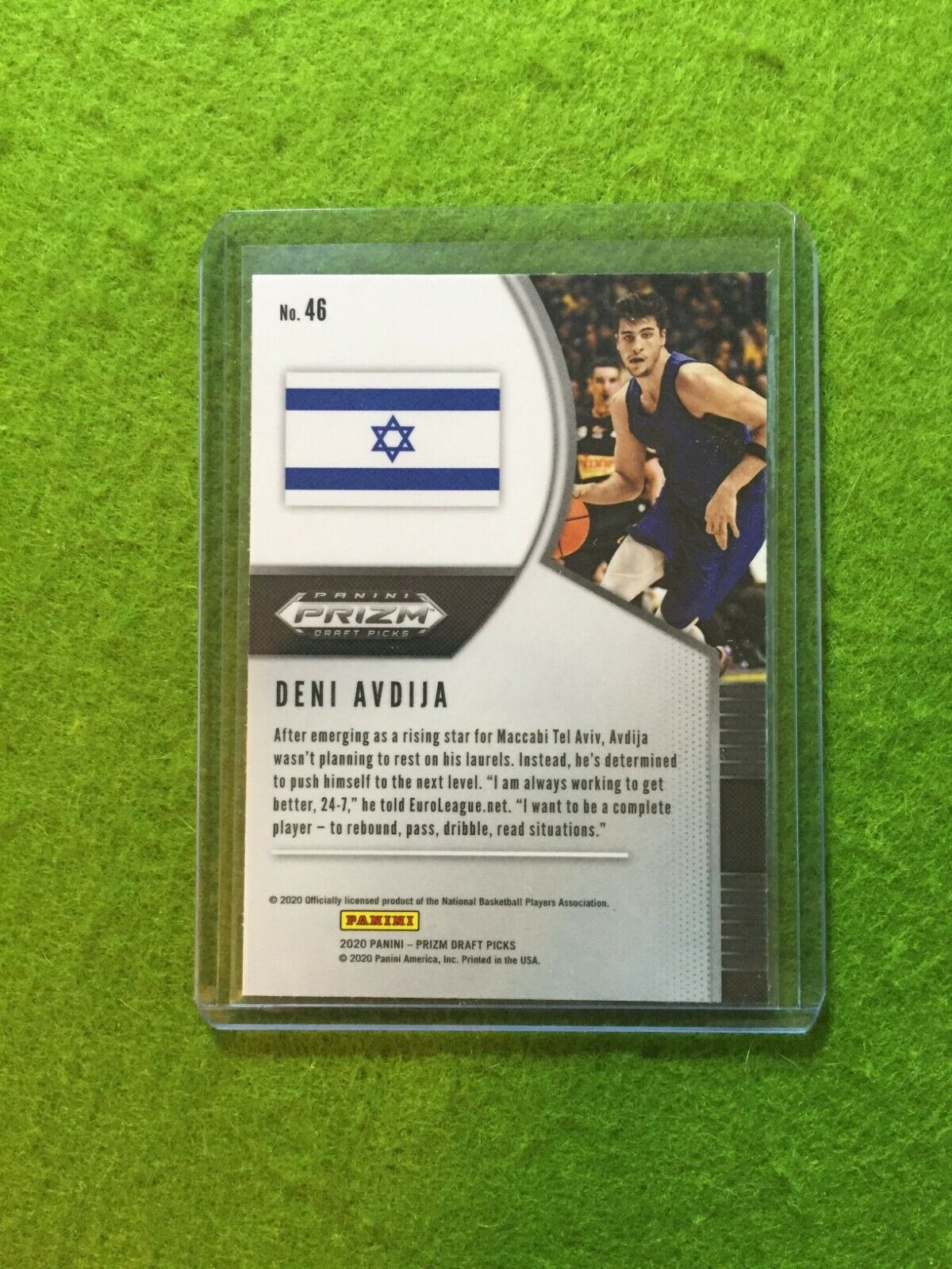 DENI AVDIJA PRIZM ROOKIE CARD JERSEY #8 ISRAEL RC WIZARDS 2020 Panini Prizm No.6