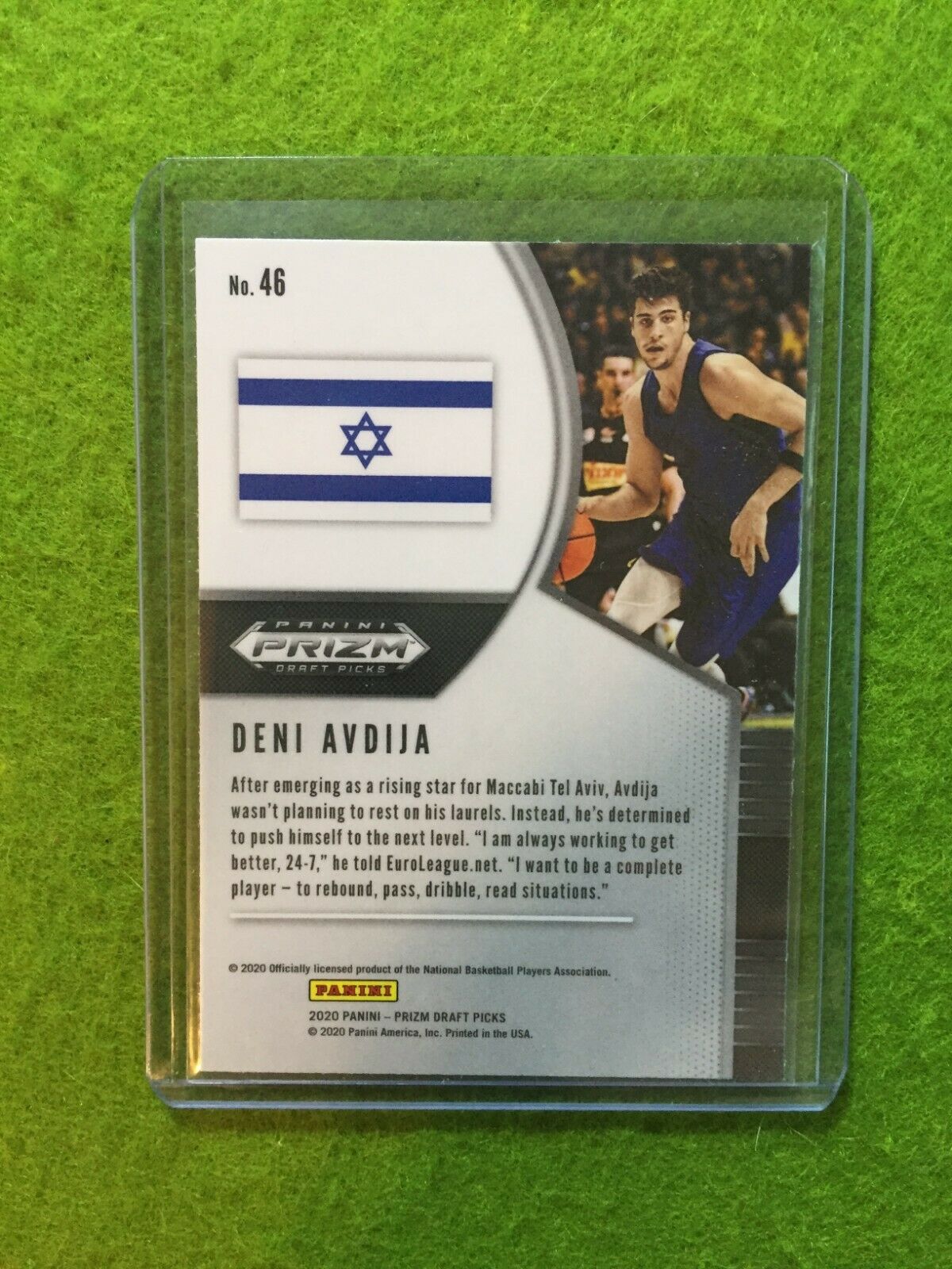 DENI AVDIJA PRIZM ROOKIE CARD JERSEY #8 ISRAEL RC WIZARDS 2020 Panini Prizm No.6