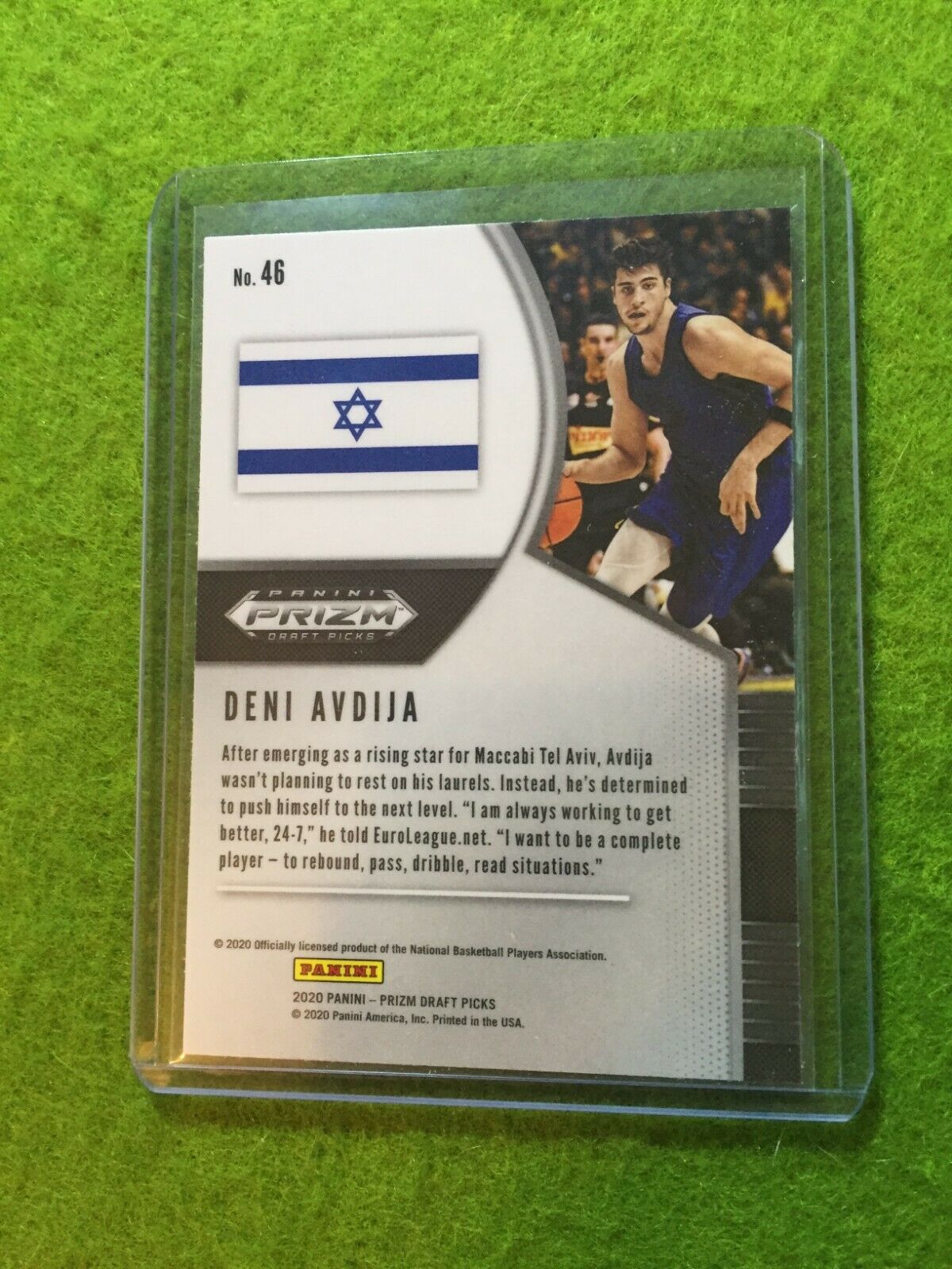 DENI AVDIJA PRIZM ROOKIE CARD JERSEY #8 ISRAEL RC WIZARDS 2020 Panini Prizm No.6