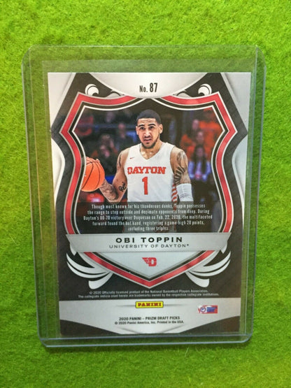 OBI TOPPIN PRIZM CRUSADE ROOKIE CARD JERSEY #1 DAYTON RC NY KNICKS 2020 Prizm DP