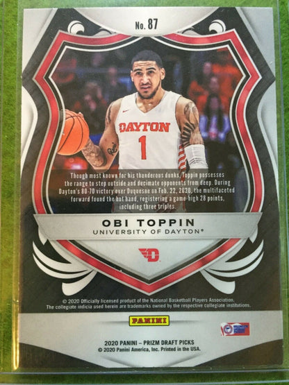 OBI TOPPIN PRIZM CRUSADE ROOKIE CARD JERSEY #1 DAYTON RC NY KNICKS 2020 Prizm DP