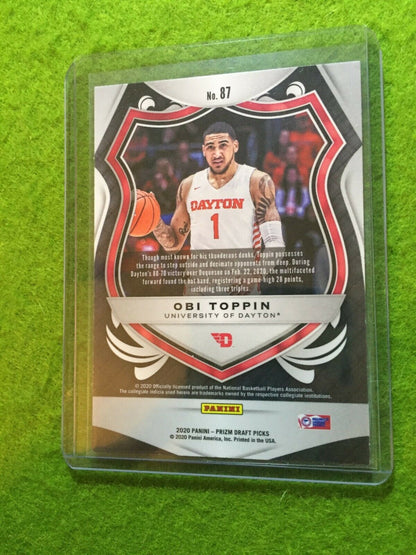 OBI TOPPIN PRIZM CRUSADE ROOKIE CARD JERSEY #1 DAYTON RC NY KNICKS 2020 Prizm DP