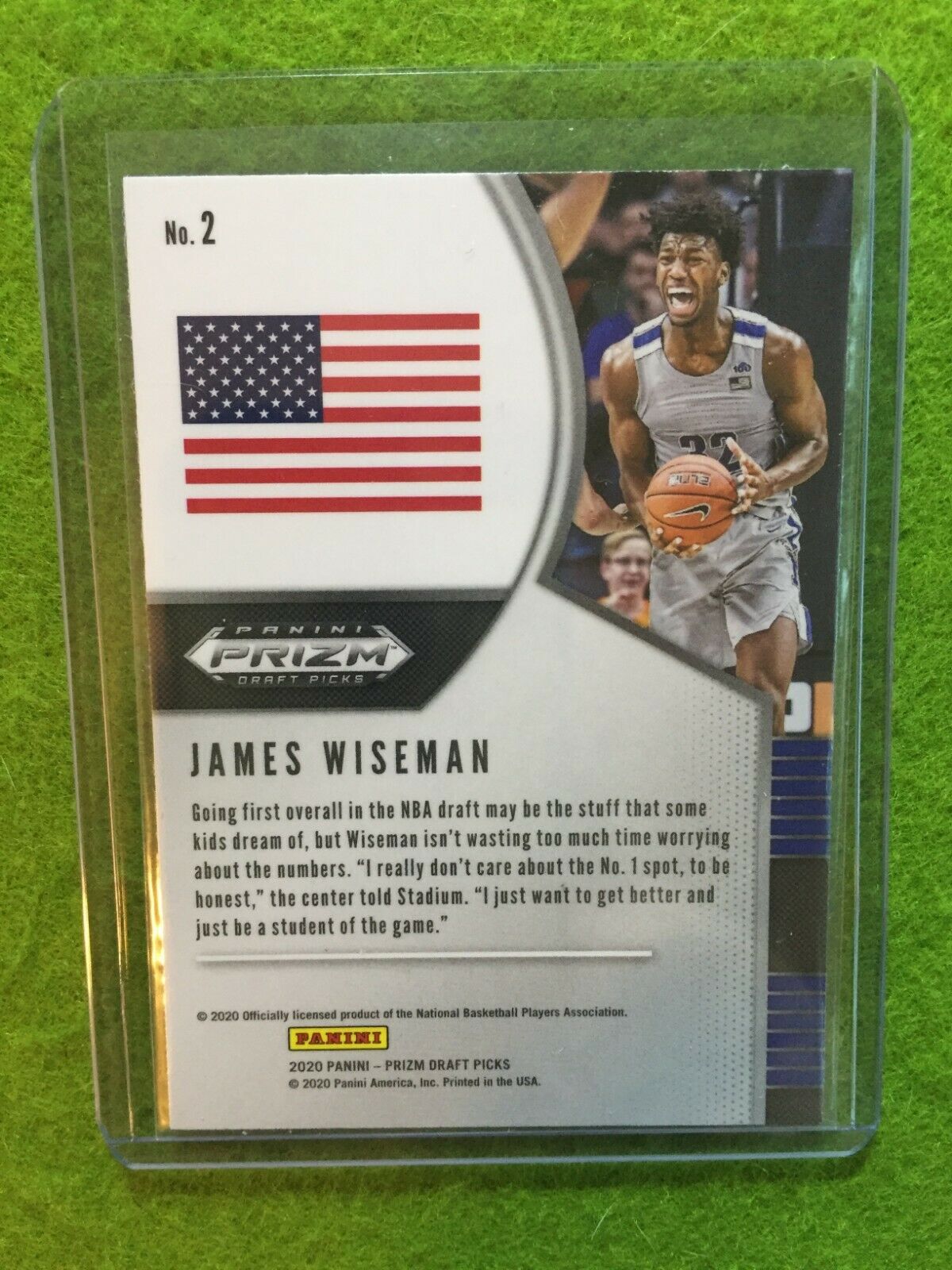 JAMES WISEMAN PRIZM ROOKIE CARD JERSEY #32 MEMPHIS RC WARRIORS 2020 Panini Prizm