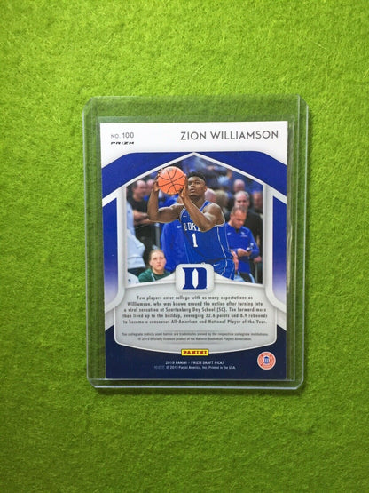 Zion Williamson SILVER PRIZM ROOKIE CARD JERSEY #1 DUKE REFRACTOR 2019 PELICANS