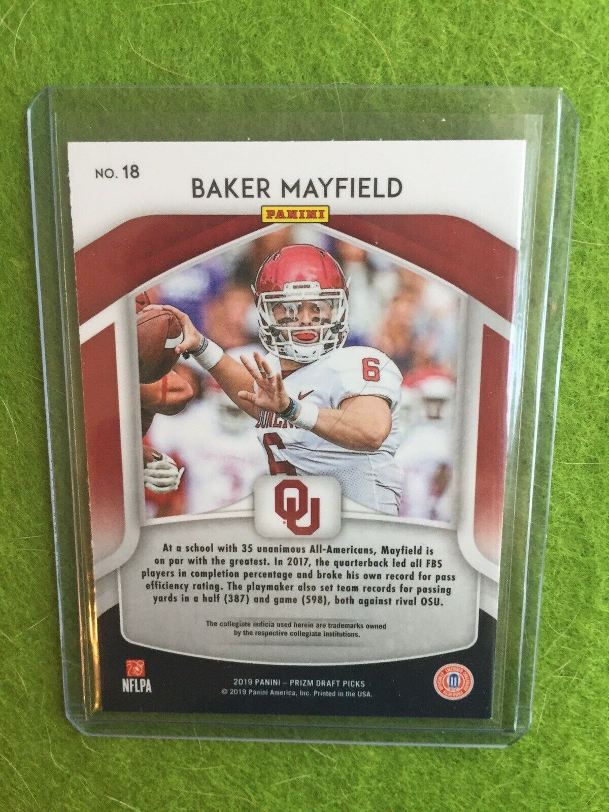 BAKER MAYFIELD PRIZM JERSEY #6 CLEVELAND BROWNS 2019 Panini Prizm DraftPicks #18