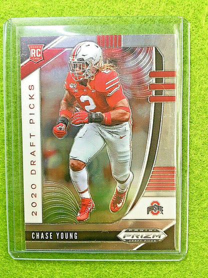 CHASE YOUNG PRIZM ROOKIE CARD JERSEY #2 OHIO STATE RC 2020 Prizm Draft Picks OSU