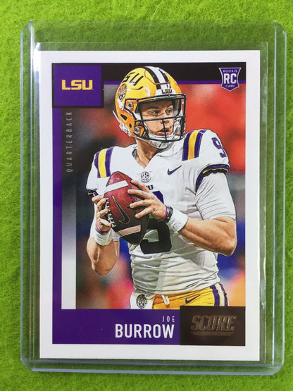 JOE BURROW ROOKIE CARD JERSEY #9 LSU TIGERS 2020 Panini Score CINCINNATI BENGALS