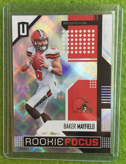 BAKER MAYFIELD ROOKIE PRIZM CARD RC REFRACTOR Holo 2018 Panini UNPARALLELED RFBM