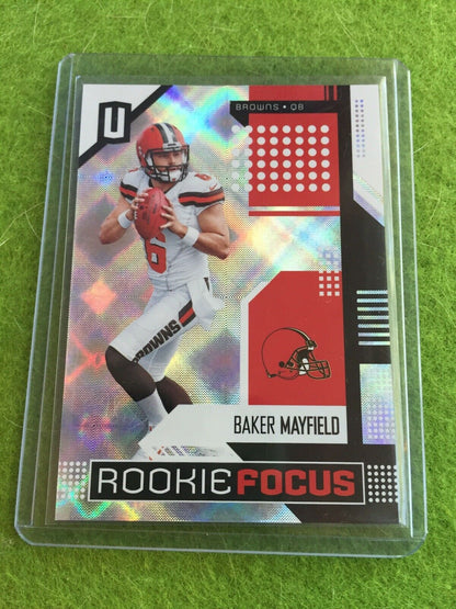 BAKER MAYFIELD ROOKIE PRIZM CARD RC REFRACTOR Holo 2018 Panini UNPARALLELED RFBM