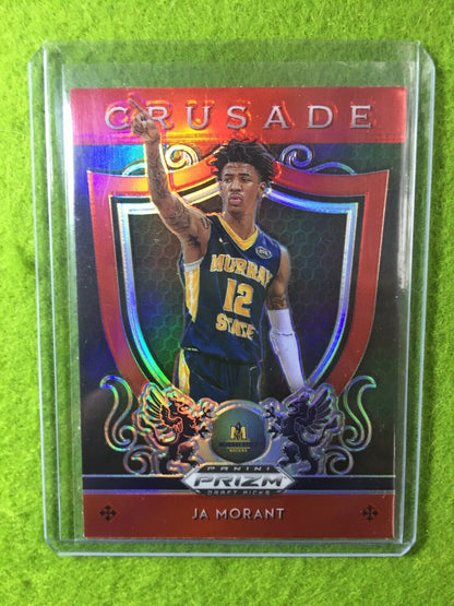 JA MORANT PRIZM ROOKIE CARD JERSEY #12 MS RC GRIZZLIES 2019 Prizm CRUSADE RED SP