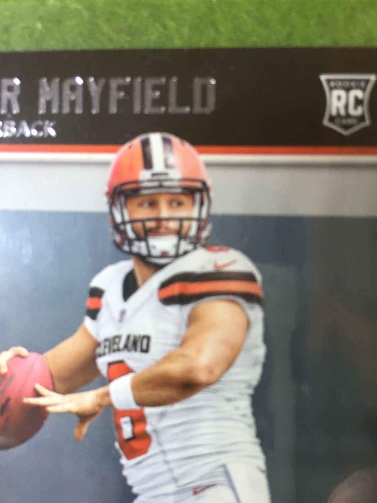 BAKER MAYFIELD ROOKIE CARD JERSEY #6 RC CLEVELAND BROWNS 2018 Panini Playoff 202