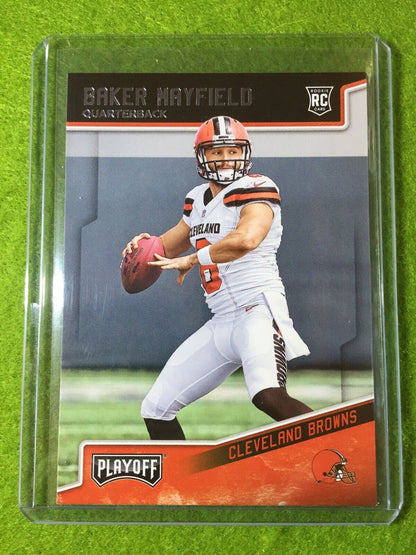 BAKER MAYFIELD ROOKIE CARD JERSEY #6 RC CLEVELAND BROWNS 2018 Panini Playoff 202