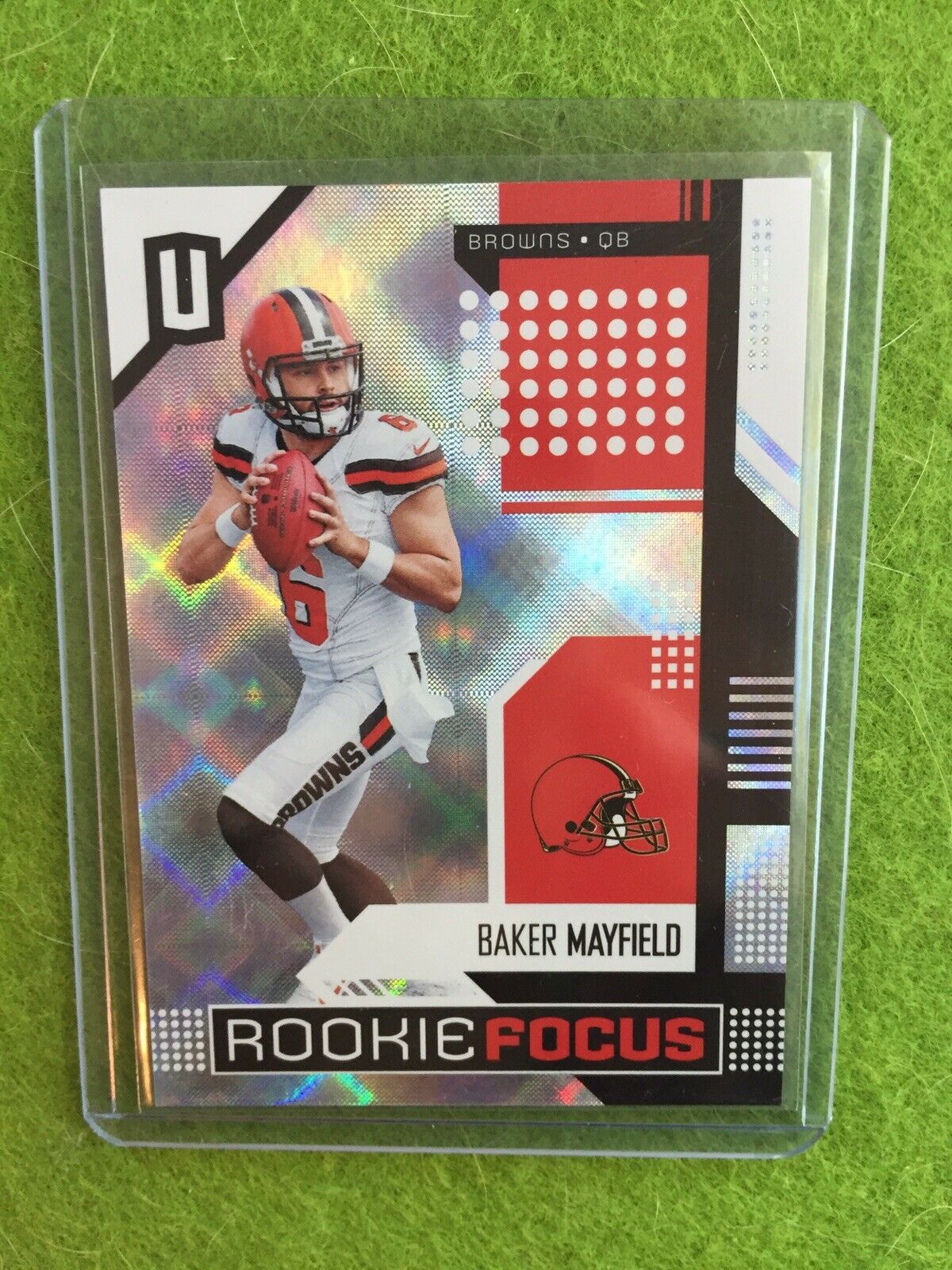 BAKER MAYFIELD ROOKIE PRIZM CARD RC REFRACTOR Holo 2018 Panini UNPARALLELED RFBM