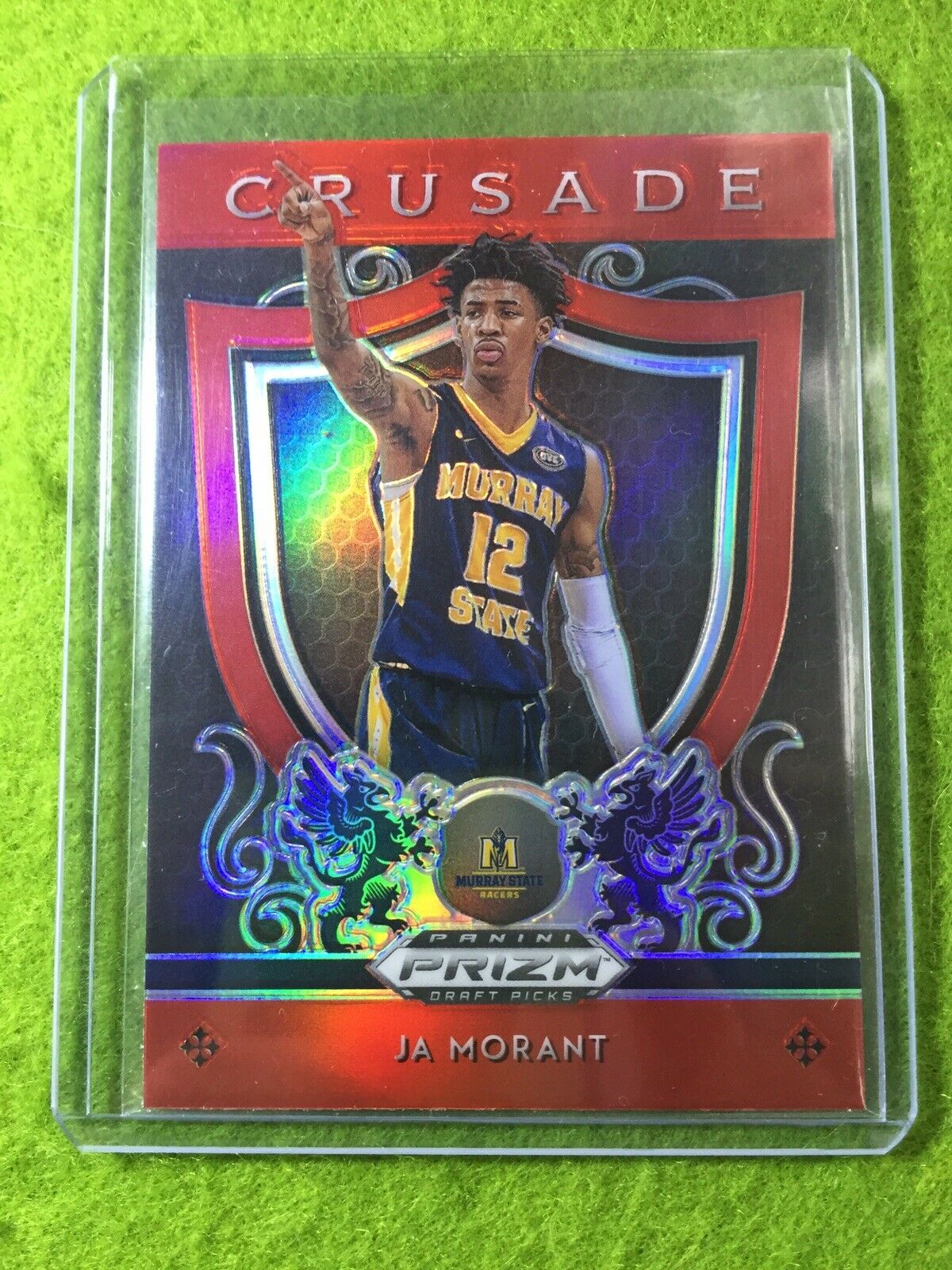 JA MORANT PRIZM ROOKIE CARD JERSEY #12 MS RC GRIZZLIES 2019 Prizm CRUSADE RED SP