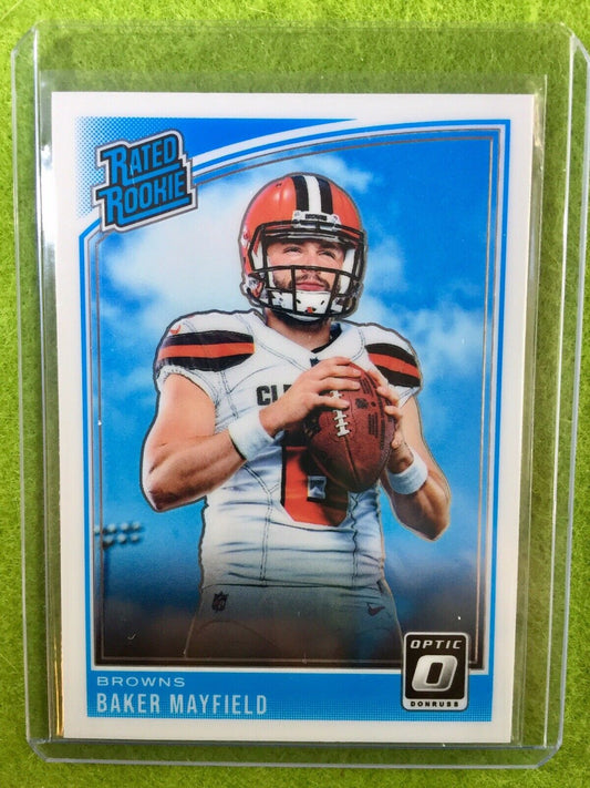 BAKER MAYFIELD OPTIC RATED ROOKIE CARD RC JERSEY #6 Cleveland Browns 2018 Panini