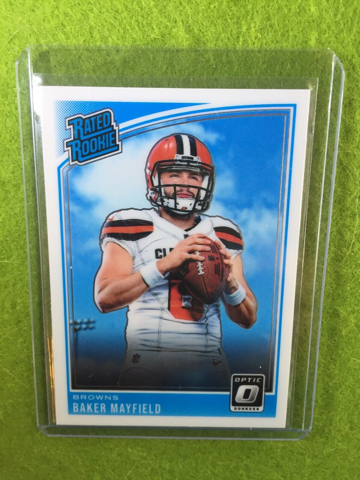 BAKER MAYFIELD OPTIC RATED ROOKIE CARD RC JERSEY #6 Cleveland Browns 2018 Panini