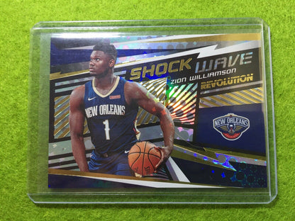 ZION WILLIAMSON PRIZM ROOKIE REFRACTOR PELICANS RC 2019-20 Revolution SHOCK WAVE