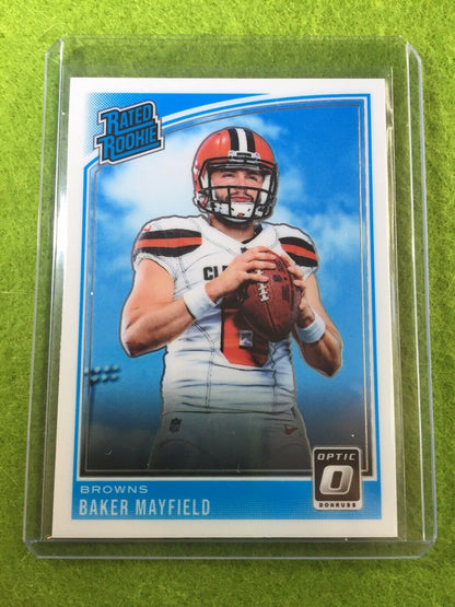 BAKER MAYFIELD OPTIC RATED ROOKIE CARD RC JERSEY #6 Cleveland Browns 2018 Panini