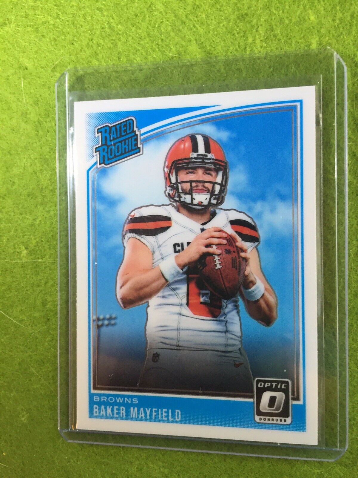 BAKER MAYFIELD OPTIC RATED ROOKIE CARD RC JERSEY #6 Cleveland Browns 2018 Panini