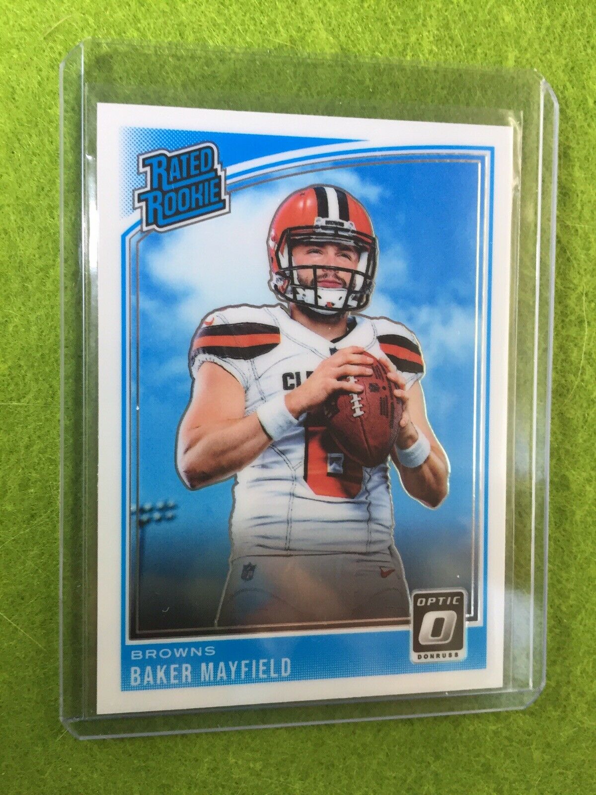 BAKER MAYFIELD OPTIC RATED ROOKIE CARD RC JERSEY #6 Cleveland Browns 2018 Panini