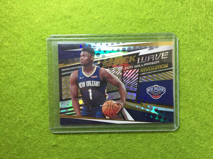 ZION WILLIAMSON PRIZM ROOKIE REFRACTOR PELICANS RC 2019-20 Revolution SHOCK WAVE