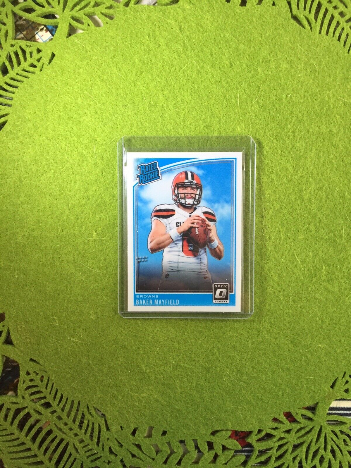 BAKER MAYFIELD OPTIC RATED ROOKIE CARD RC JERSEY #6 Cleveland Browns 2018 Panini