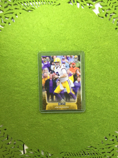 JOE BURROW ROOKIE CARD JERSEY #9 LSU GOLD RC 2020 Leaf Football BENGALS SP Gold