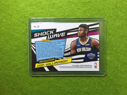 ZION WILLIAMSON PRIZM ROOKIE REFRACTOR PELICANS RC 2019-20 Revolution SHOCK WAVE