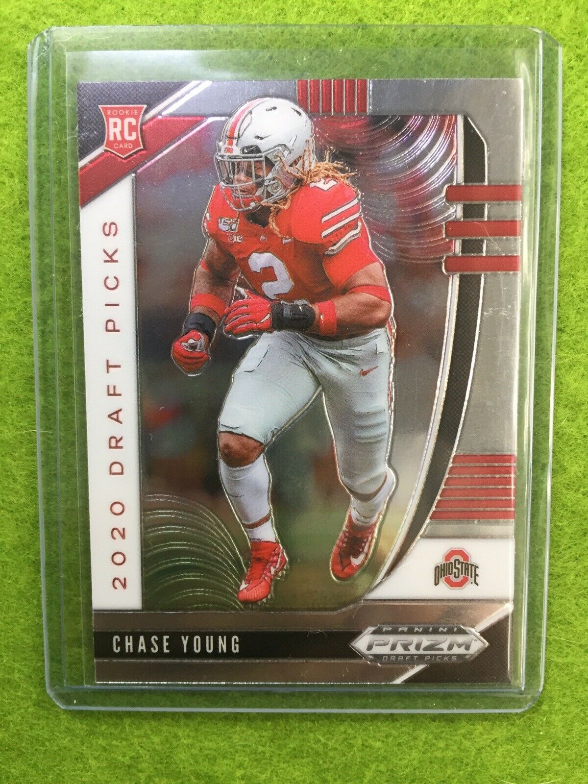 CHASE YOUNG PRIZM ROOKIE CARD JERSEY #2 OHIO STATE RC 2020 Prizm Draft Picks OSU