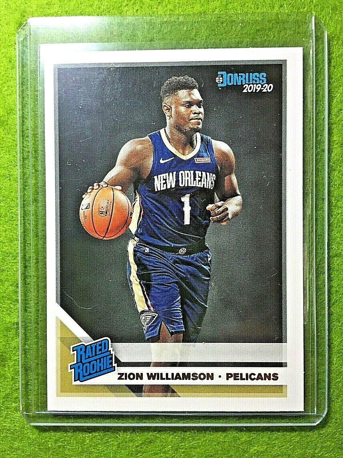 Zion Williamson ROOKIE CARD PELICANS JERSEY #1 DUKE RC 2019-20 Panini Donruss rc