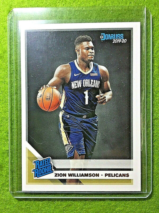 Zion Williamson ROOKIE CARD PELICANS JERSEY #1 DUKE RC 2019-20 Panini Donruss rc