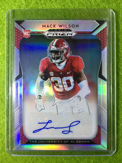 MACK WILSON PRIZM AUTO Baker Mayfield 's LB ROOKIE CARD BROWNS SP 2019 Prizm SSP